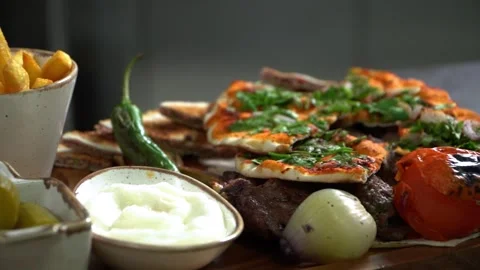 Gourmet Grilled Platter Stock Footage 318310252