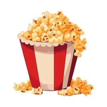 Gourmet popcorn in bucket Illustrazione stock