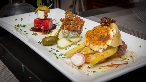 Gourmet set of appetizers Stock Photos