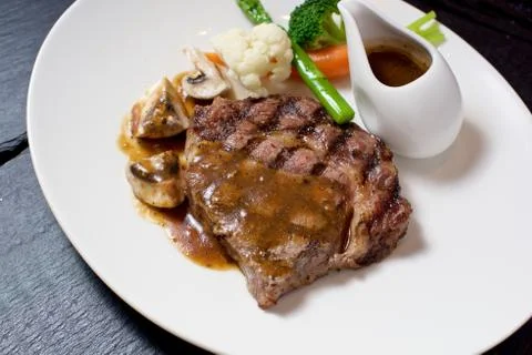 Gourmet Steak dish Stock Photos