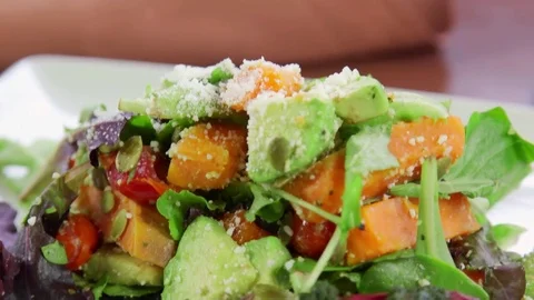Gourmet Steak Salad Stock-Footage 75752178
