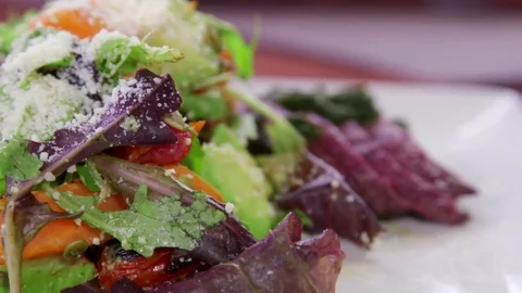 Gourmet Steak Salad Stock Footage 75762212