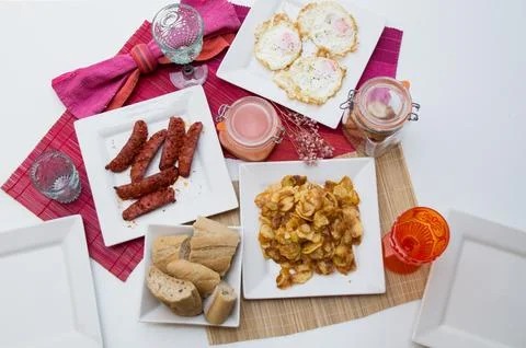 Gourmet table Stock Photos