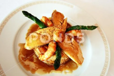 Gourmet Turkish food 'Chicken and shrimps' Stock Photos