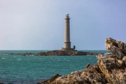 Goury lighthouse Stock Photos