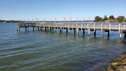 Gov. Thomas Johnson Bridge, Solomons, Calvert County, Maryland Stock Footage 140886477
