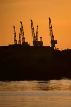 Govan cranes Stock Photos