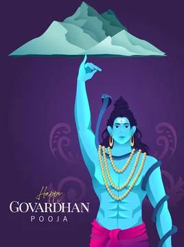 Govardhan Puja Illustrazione stock