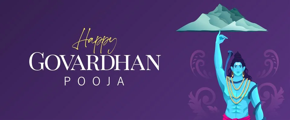 Govardhan Puja Stock Illustration