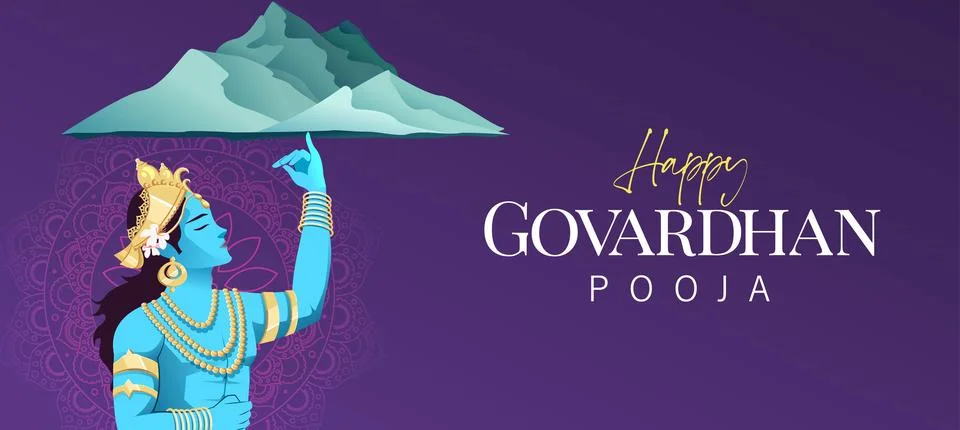 Govardhan Puja Stock Illustration