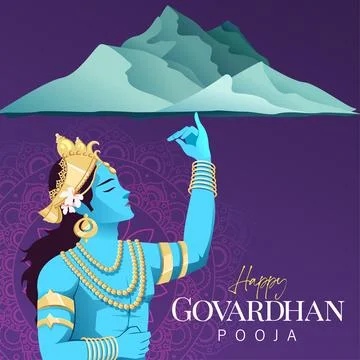 Govardhan Puja Stock Illustration