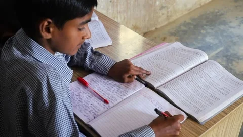 Goverment Primary School in India Stock Footage 293060047