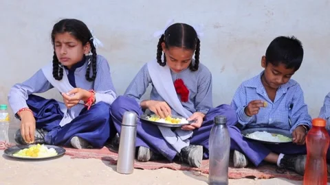 Goverment Primary School in India Stock Footage 293060066