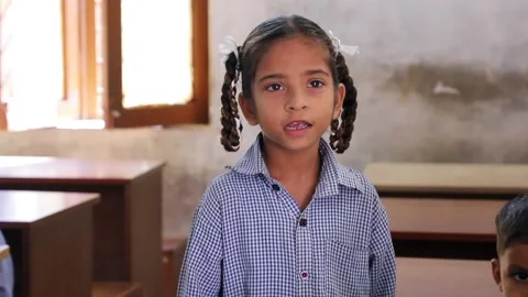 Goverment Primary School in India Stock Footage 293060070
