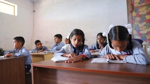 Goverment Primary School in India Stock Footage 293060083