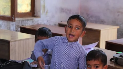 Goverment Primary School in India Stock Footage 293060145