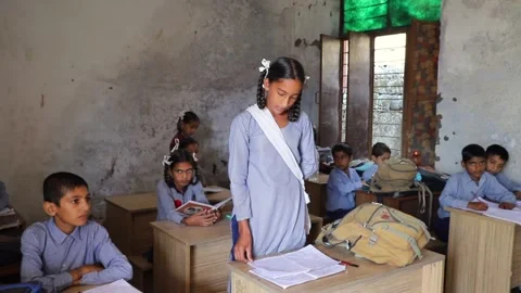 Goverment Primary School in India 스톡 동영상 293060160