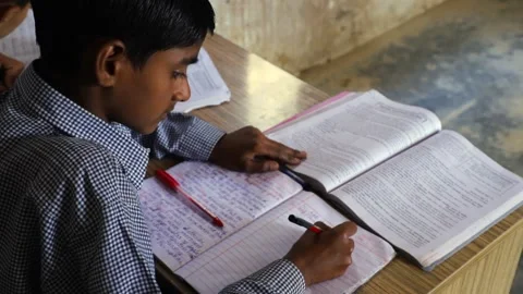 Goverment Primary School in India Stock Footage 293060161