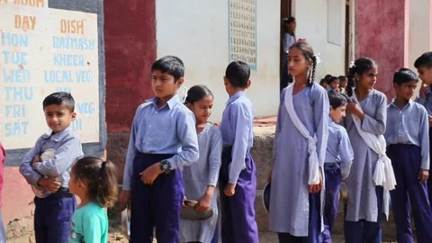 Goverment Primary School in India Stock Footage 293060176