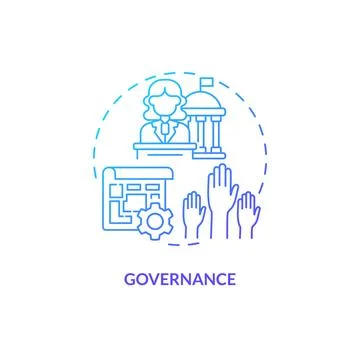 Governance blue gradient concept icon Stock Illustration