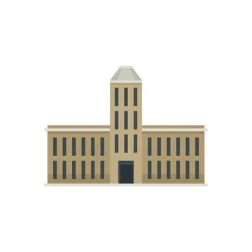 Governance building icon flat isolated Ilustración de archivo