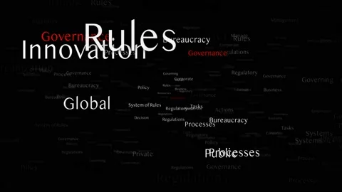 GOVERNANCE Keywords Animation, Background, Loop Vídeo Stock 149255423