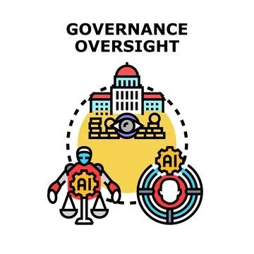 Governance oversight implementing artificial intelligence regulation Stock Illustration