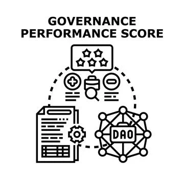 Governance performance score assessing business management evaluation Stock Illustration