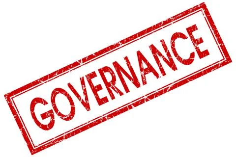 Governance red square stamp isolated on white background イラスト素材