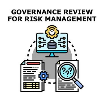 Governance review for risk management process and compliance 스톡 일러스트