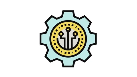 Governance token decentralized application color icon animation Stock Footage 326108180