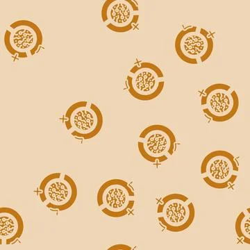 Governance token decentralized application glyph vector seamless pattern Stock Illustration