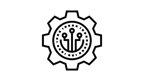 Governance token decentralized application line icon animation Stock Footage 326125697