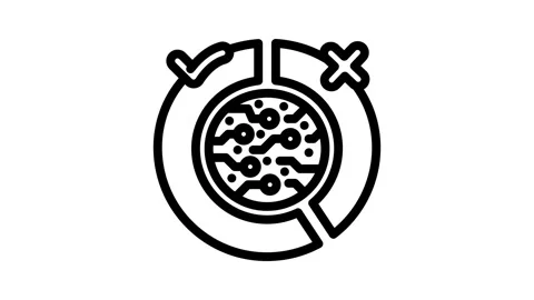 Governance token decentralized application line icon animation Stock Footage 326751548