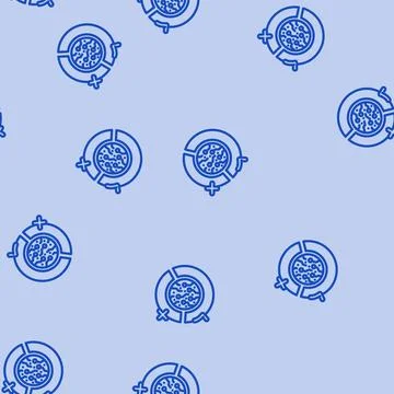 Governance token decentralized application line vector seamless pattern 스톡 일러스트