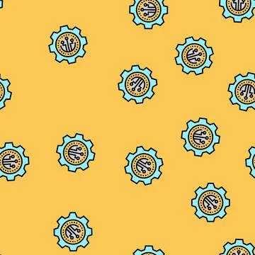 Governance token decentralized application vector seamless pattern 스톡 일러스트