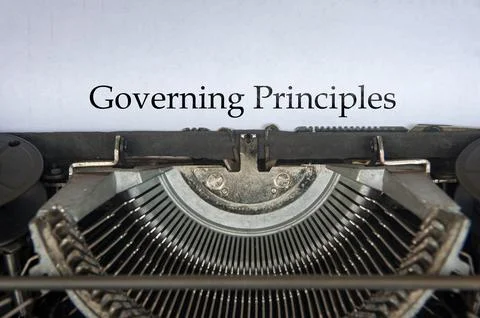 Governing principles visual symbolizing rules based leadership compliance i.. Stock Photos