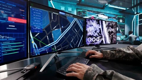 Government Army Using Military Technology Stock Footage 326838124