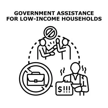 Government assistance program for low income households Stock Illustration