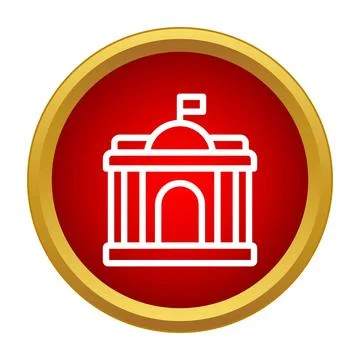 Government building icon representing state authority Ilustración de archivo