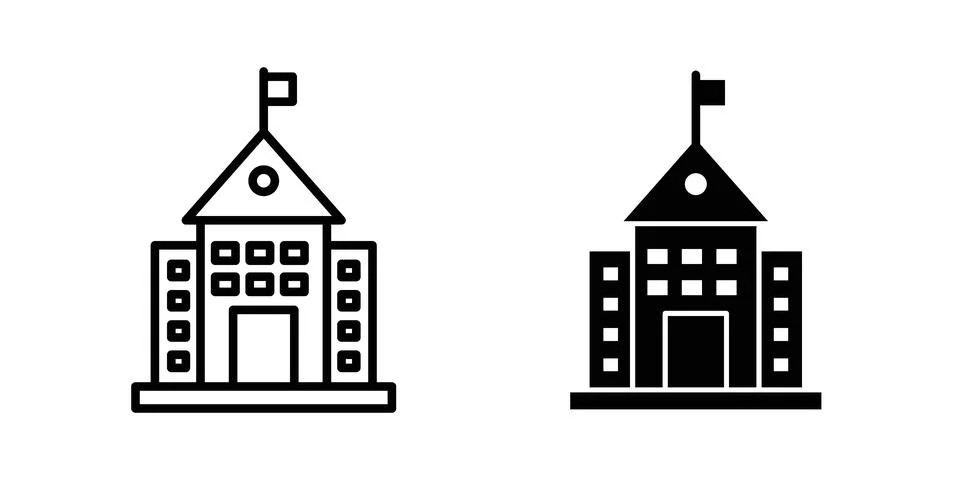 Government building icon set. Vector EPS 10 Ilustración de archivo