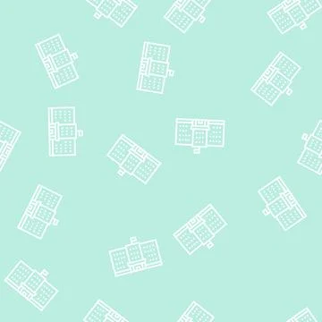 Government building line seamless pattern Ilustración de archivo