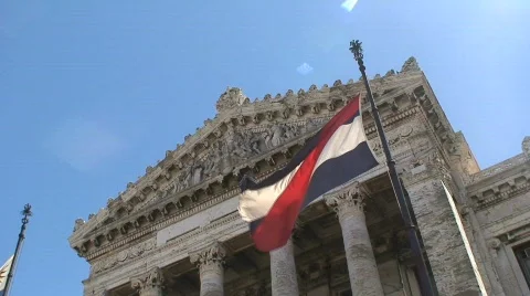 Government building, Montevideo, Uruguay Stock Footage