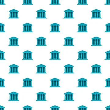 Government building pillars seamless pattern background Stock Illustration