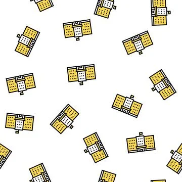 Government building vector seamless pattern Ilustración de archivo