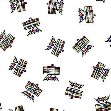 Government building vector seamless pattern Ilustración de archivo