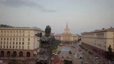 Government Buildings Back Monument Sofia Bulgaria 動画素材 159552336