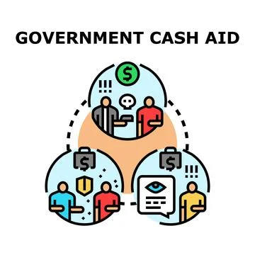 Government cash aid program risks concept Stock Illustration