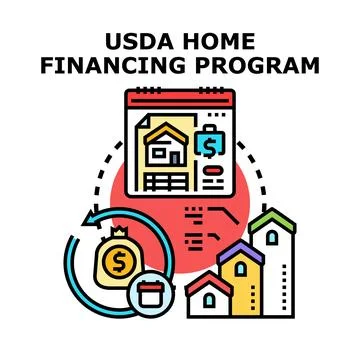 Government home financing program assisting rural development Illustration