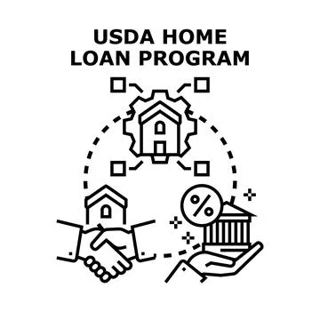 Government home loan program financing housing concept Stock Illustration